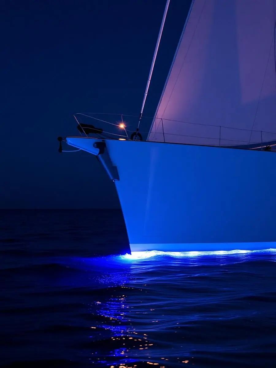 Luxury yacht underwater lighting system